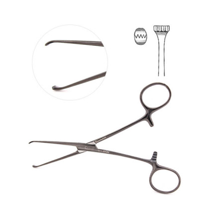 Baby Allis Tissue Forceps 5 1/2`` Delicate Gun Metal Coated