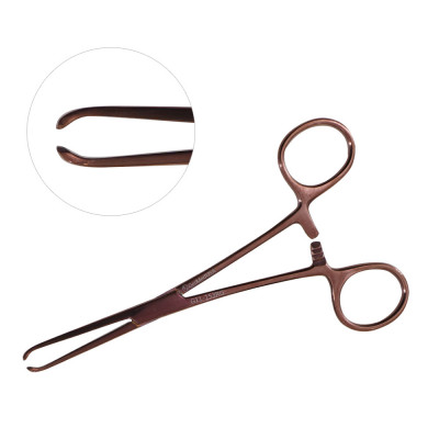 Baby Allis Tissue Forceps 5 1/2`` Delicate Rose Gold Coated