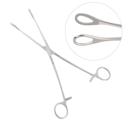 Foerster Sponge Forceps Straight 9 1/2 inch Smooth Jaws