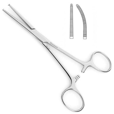 Kocher Intestinal Forceps Straight 10 1/2 inch Longitudinal Serrated