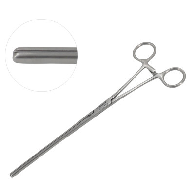 Kocher Intestinal Forceps Straight 10 1/2 inch Longitudinal Serrated