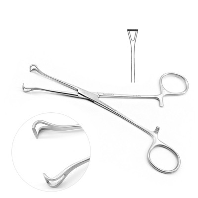 Baby Babcock Tissue Forceps 5 1/2 inch Delicate Jaws 6mm Wide