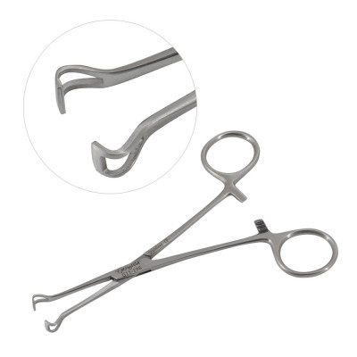 Baby Babcock Tissue Forceps 5 1/2 inch Delicate Jaws 6mm Wide
