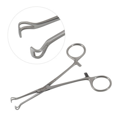 Baby Babcock Tissue Forceps 5 1/2" Delicate Jaws 6mm Wide