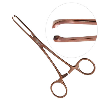 Allis Tissue Forceps 6 inch 4x5 Teeth, Rose Gold