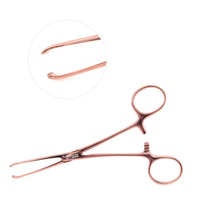 Allis Tissue Forceps 6`` 4x5 Teeth, Rose Gold