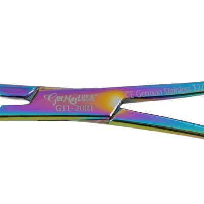Allis Tissue Forceps 6" 4x5 Teeth, Rainbow Coated