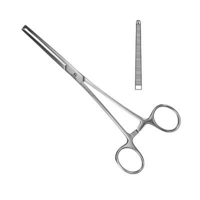 Rochester Ochsner (Kocher) Forceps Straight 1x2 Teeth 9"