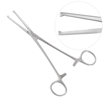 Rochester Ochsner (Kocher) Forceps Straight 1x2 Teeth 9 inch