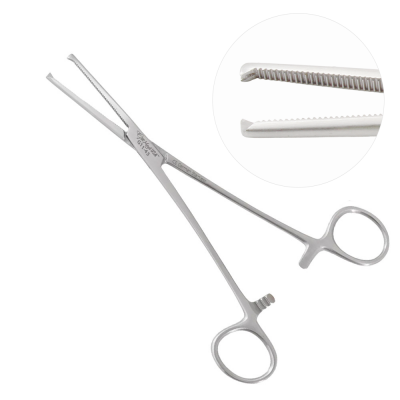 Rochester Ochsner (Kocher) Forceps Straight 1x2 Teeth 9 inch