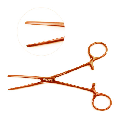 Rochester Carmalt Forceps Straight 8 inch Rose Gold