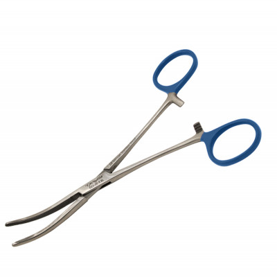 Rochester Carmalt Forceps Curved 6 1/4`` Ring Blue Coated