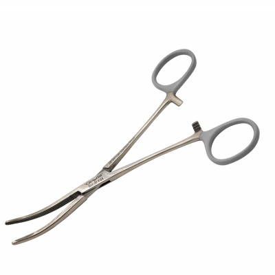 Rochester Carmalt Forceps Curved 6 1/4`` Ring Gray Coated