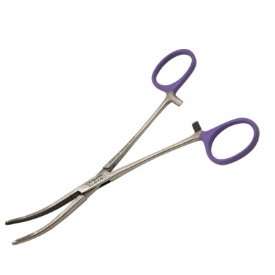 Rochester Carmalt Forceps Curved 6 1/4`` Purple Ring Coated