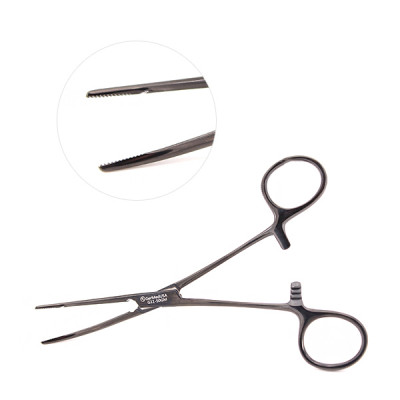 Rochester Carmalt Forceps 5 1/2`` Curved Gun Metal Coated