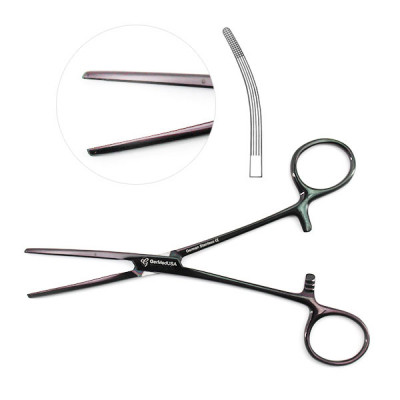 Rochester Carmalt Forceps 5 1/2`` Curved Gun Metal Coated