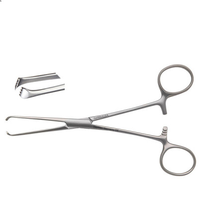 Pedifine Allis Tissue Forceps 4x5 Teeth, 4 3/4 inch