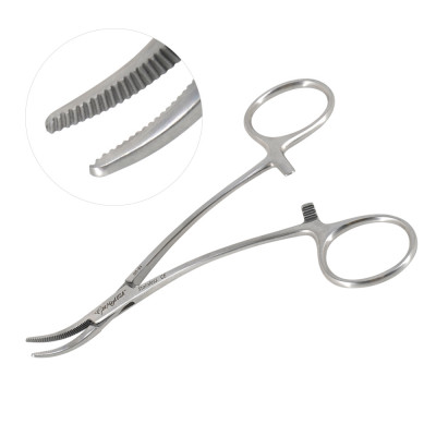 Eye Enucleation Forceps 5" Curved