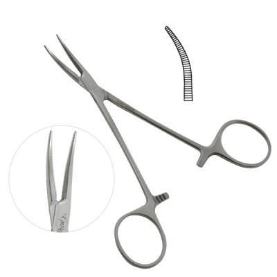 Micro Mosquito Forceps Curved Very Delicate Pattern 4 3/4 inch