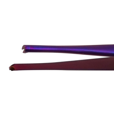 Thumb Tissue Forceps 5" 1x2 Teeth, Purple Coated