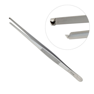Thumb Tissue Forceps 1x2 Teeth, 8 inch