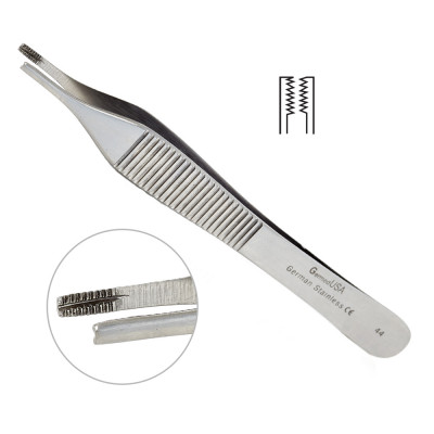 Adson Brown Side Grasping Forceps 7x7 Teeth, 4 3/4``