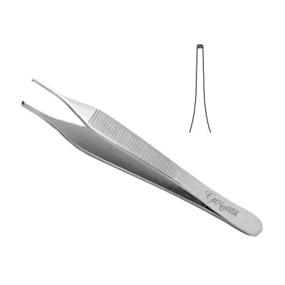 Adson Tissue Forceps  2x3 Teeth Delicate  4 3/4 inch