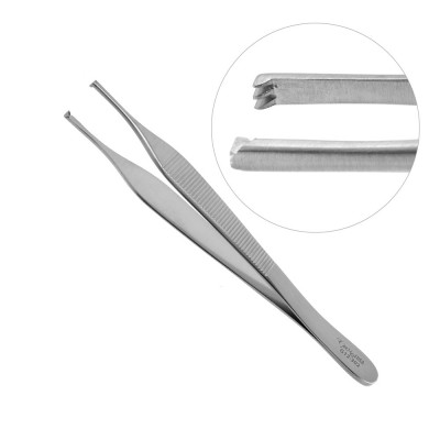 Adson Tissue Forceps  2x3 Teeth Delicate  4 3/4 inch