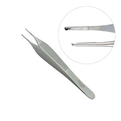 Adson Tissue Forceps 4 3/4 inch, 1x2 Teeth With Tying Platform