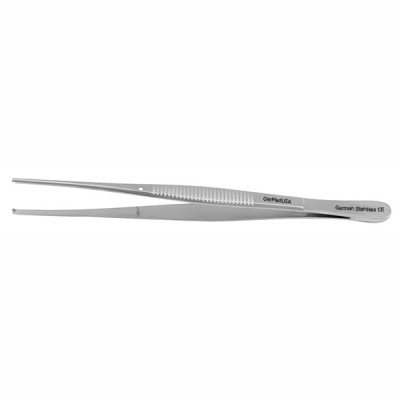 Semken Tissue Forceps 5 inch, 1x2 Teeth Curved Tips