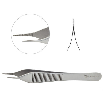 Micro Adson Forceps 4 3/4" with Serrations