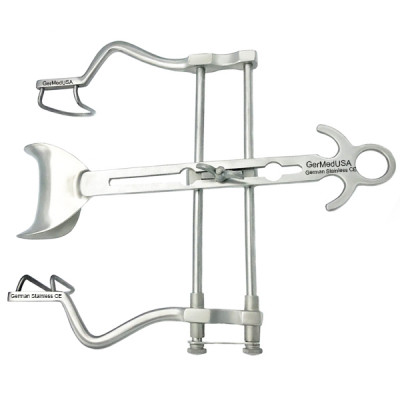 Balfour Abdominal Retractor 7 inch Spread Standard 4 inch Deep Center Blade