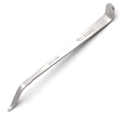 Hohmann Retractor Mini 5 1/2 inch, 6mm Wide Blade, 35mm 45 Degree Drop, 12mm Handle Bent