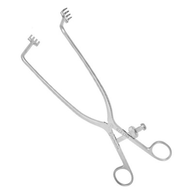 Deep Gelpi Retractor 10 1/2 inch 90 Degree Angle 4 inch 4 Sharp Prongs Speedlock