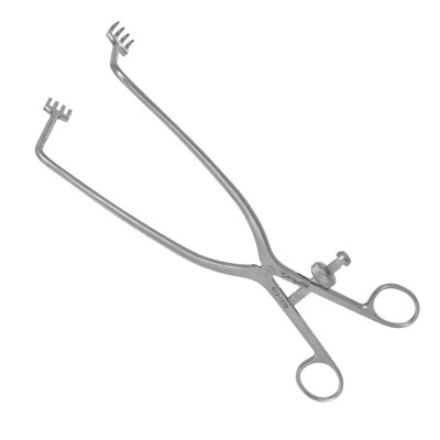 Deep Gelpi Retractor 10 1/2 inch 90 Degree Angle 5  inch 4 Sharp Prongs Speedlock