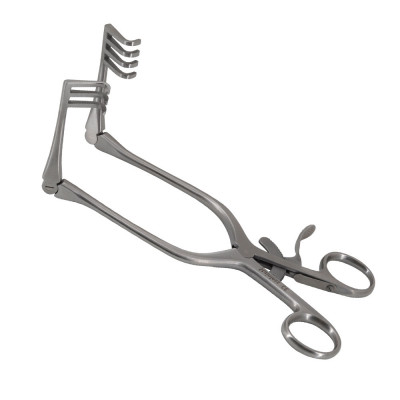 Beckman Weitlaner Retractor 10 inch, 3x4 Blunt, 22x24mm Hinged Blade