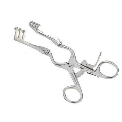 Beckman Weitlaner Retractor 6 1/2", 3x4 Blunt, 20x15mm Hinged Blade