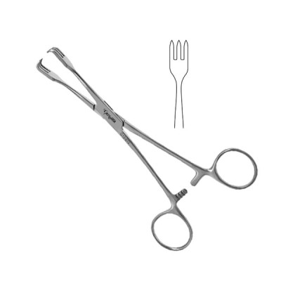 Lahey Vulsellum Forceps 3X3 Teeth 6 1/4"
