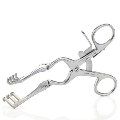 Beckman Weitlaner Retractor 5 1/2 inch, 3x4 Blunt, Hinged Blade