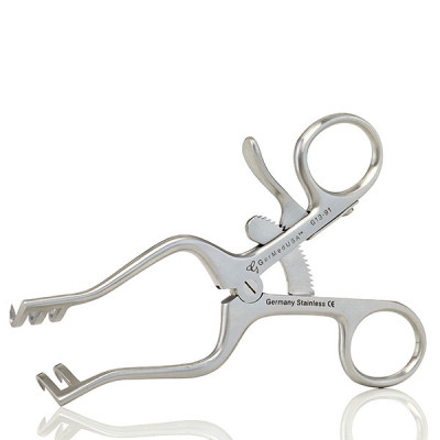 Weitlaner Retractor Sharp 4``, 2x3 Teeth