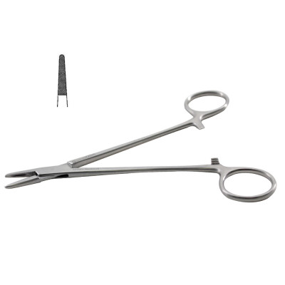 Halsey Needle Holder 5 inch Serrated Jaws