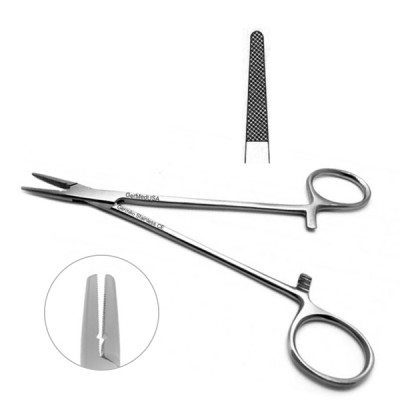 Crile Wood Needle Holder 6 inch Serrated