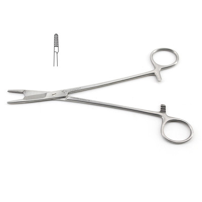 Olsen Hegar Needle Holder Scissors Combination 4 3/4 inch Serrated