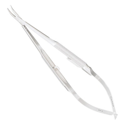 MicroSurgical Needle Holder 5 1/4 inch, Curved Jaws With Lock