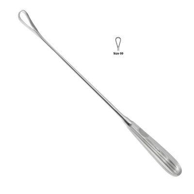 Sims Uterine Curettes Sharp Malleable Shaft 11" Size 00