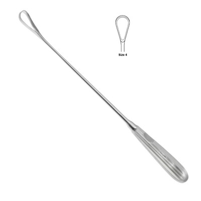 Sims Uterine Curettes Sharp Malleable Shaft 11" Size 4