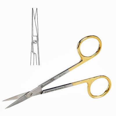 Iris Scissors Straight 4 1/2`` Tungsten Carbide