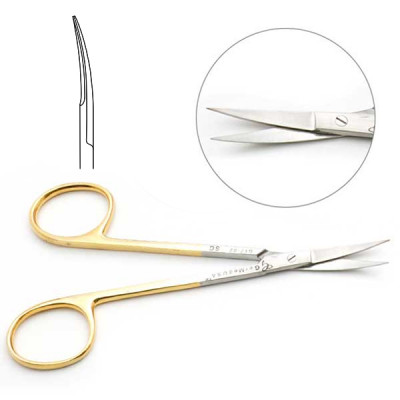 Iris Scissors Curved 4 1/2 inch Tungsten Carbide