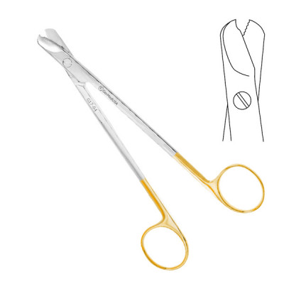 Wire Cutting Scissors 6 1/4" TC max .035 (0.9mm) With Notch