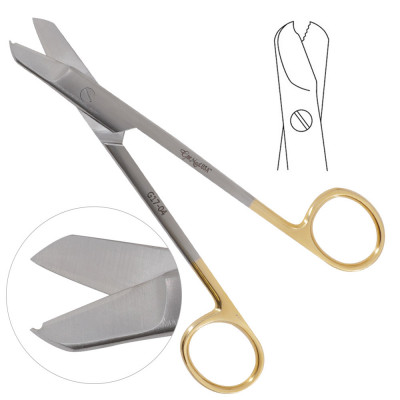 Wire Cutting Scissors 6 1/4" TC max .035" (0.9mm) With Notch